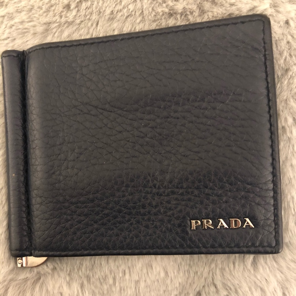 Authentic Prada men’s wallet with money clip